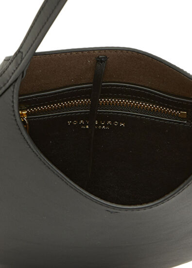 Tory Burch Pierced Small Siyah Kadın Deri Hobo - 5