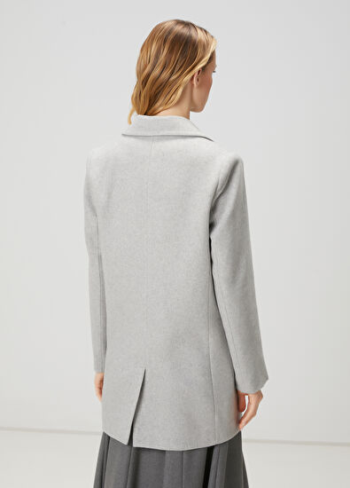 Beymen Club Grey Double-Breasted Coat - 4