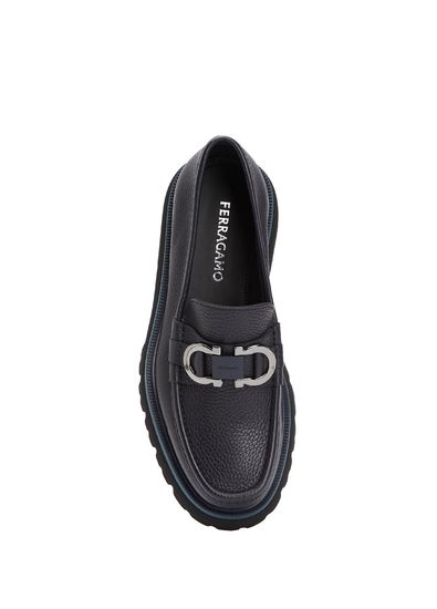 Ferragamo Bleecker Navy Blue Men's Leather Laofer - 4