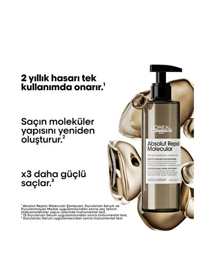 Loreal Professionnel Serie Expert Absolut Repair Molecular Tüm Yıpranmış Saçlar İçin Durulanan Saç Serumu 250 ml - 5