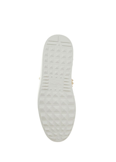 Rockstud Untitled Beyaz Kadın Deri Sneaker - Görsel 7