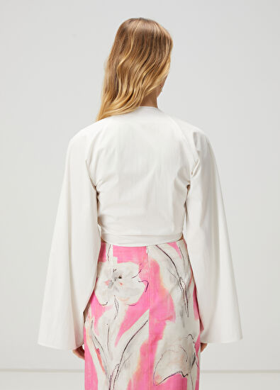 Beymen Club Kırık Beyaz Crop Gömlek - 6