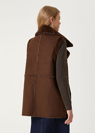 Beymen Club Kahverengi İçi Suni Kürklü Yelek - 6