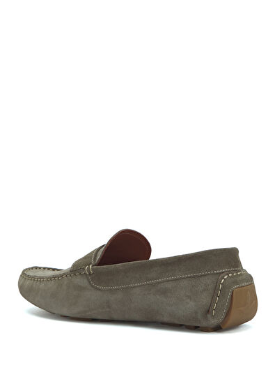 Beymen Club Haki Bant Detay Erkek Süet Loafer - 3