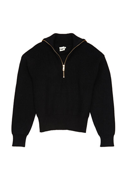 Beymen Club Siyah Ribli Crop Kazak - 7