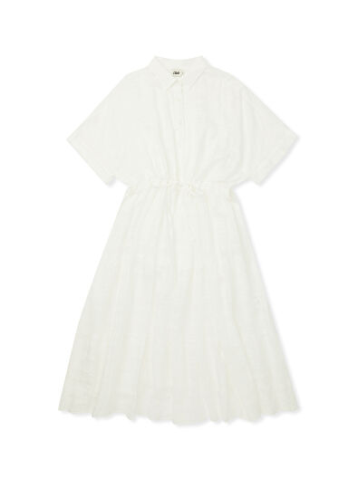 Beymen Club Kırık Beyaz Midi Gömlek Elbise - 7