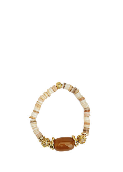 Beymen Club Beige Natural Stones Womens Bracelet - 4