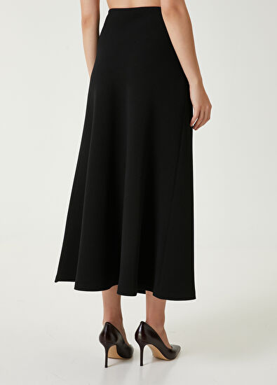 Beymen Club Siyah Midi Krep Etek - 6