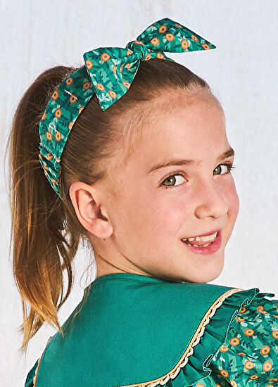 miniscúle by ebrar Bollarine Yeşil Fiyonk Kız Çocuk Saç Bandı - 3
