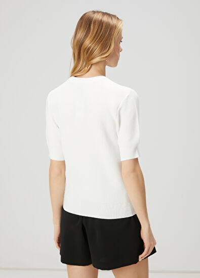 Beymen Club Off-White Short-Sleeved Sweater - 6