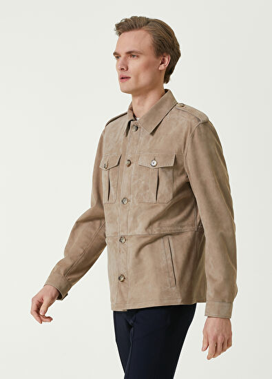 Beymen Club Bej Safari Süet Ceket - 3