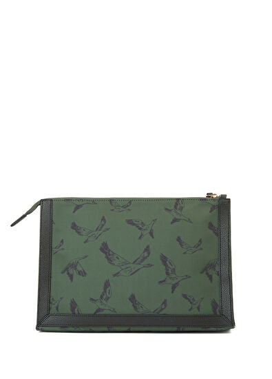 Beymen Club Haki Kuş Baskılı Kadın El Portföyü - 4