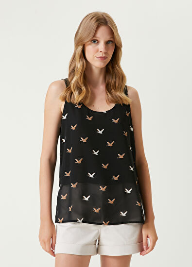 Beymen Club Siyah Logo Desenli Bluz - 3