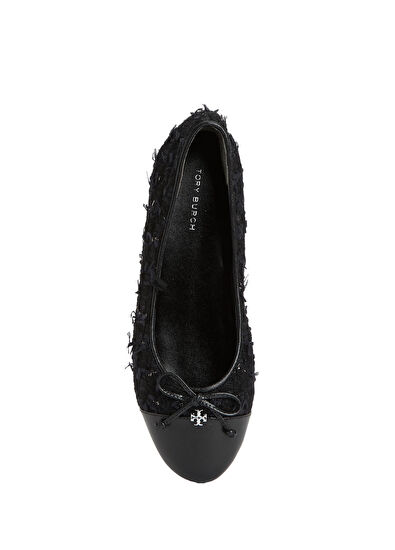 Siyah Lacivert Tüvit Dokulu Deri Babet - Görsel 5