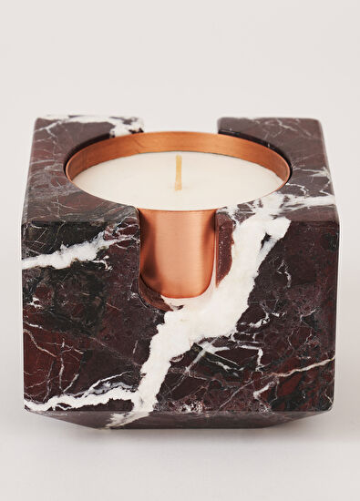 Haus 34 Glow Ela Copper Marble Candle Holder - 4