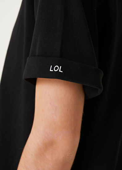 Lol Siyah Basic T-shirt - 4