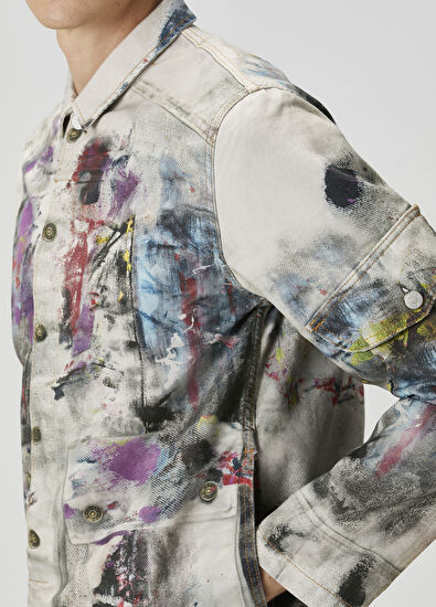 Acne Studios Regular Fit Printed Canvas Jacket - 5
