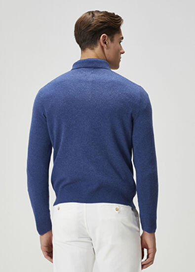 Polo Ralph Lauren Lacivert Polo Yaka Kaşmir Triko - 4