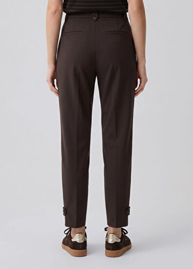 Beymen Club Kahverengi Paçası Apoletli Scuba Jogger Pantolon - 4