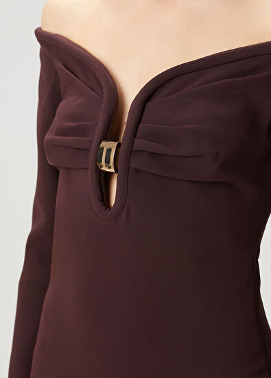 Roland Mouret Brown Maxi Evening Dress - 5