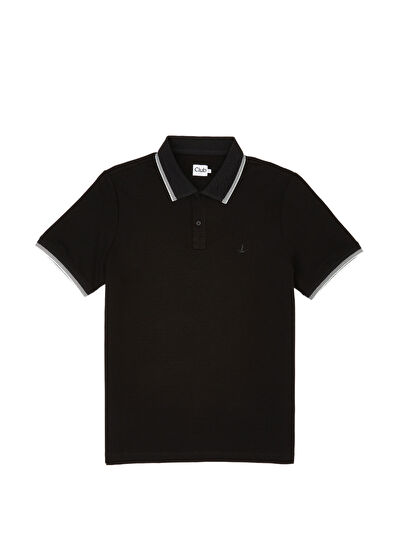 Beymen Club Black Comfort Fit Slim Ottomon Polo T-Shirt - 6