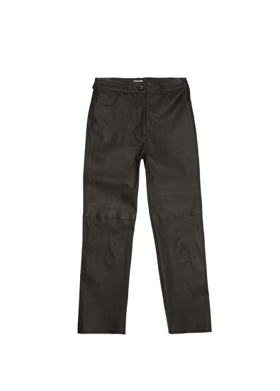 Beymen Club Skinny Fit Brown Leather Pants - 7