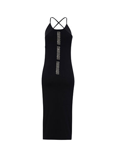 Nasaqu Saplu Bodycon Black Women's Midi Dress - 7