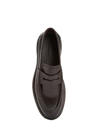 Beymen Club Kahverengi Kalın Taban Erkek Deri Loafer - 4