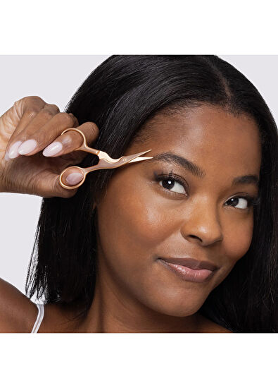 Tweezerman Brow Scissors & Brush Rose Gold Kaş Makası ve Fırçası  - 7