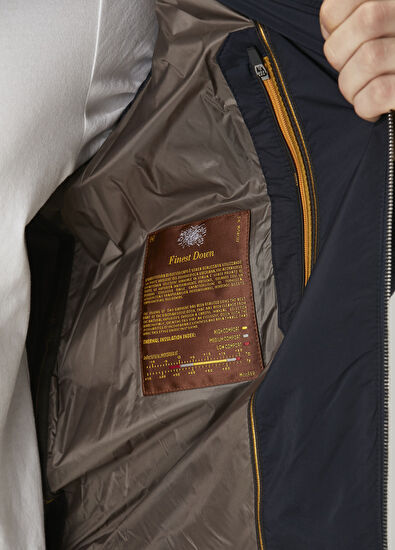 Duncan Lacivert Kapitone Garnili Mont - Görsel 8