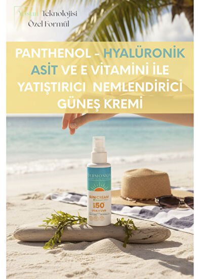 Dermosion Sun Cream Yosun Ekstraktlı Mineral Filtre SPF50+ Güneş Kremi 100 ml - 7