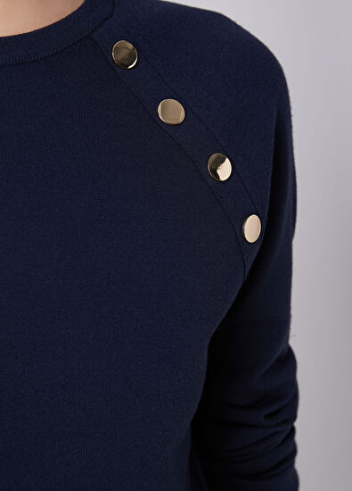 Beymen Club Navy Blue Button Detailed Sweater - 6