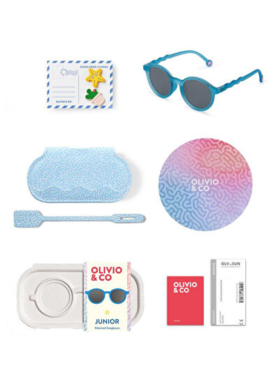 Olivio & Co Classic Oval Reef Blue Unisex Children's Sunglasses - 5