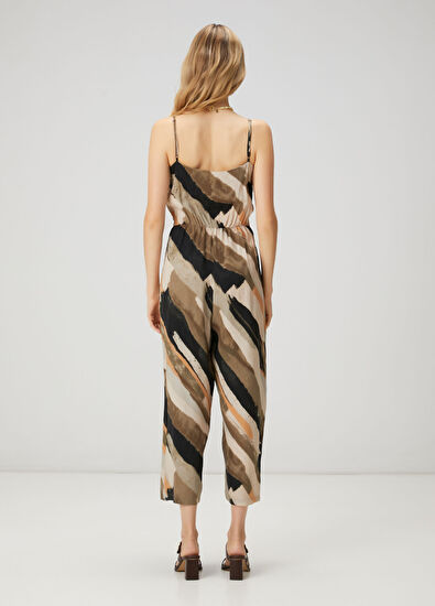 Beymen Club Brush Patterned Wrap Jumpsuit - 5