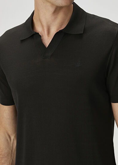 Beymen Club Black Silk Polo Knitwear - 7