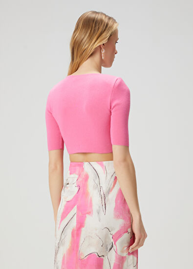Beymen Club Pink Crop Basic Sweater - 5