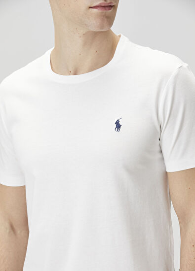 Beyaz Logo Detaylı T-shirt - Görsel 6