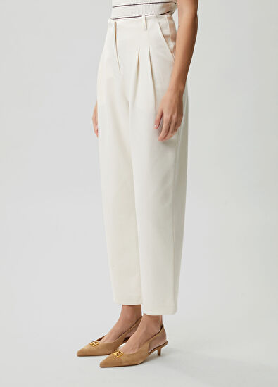 Beymen Club Kırık Beyaz Havuç Form Eşofman Altı - 4