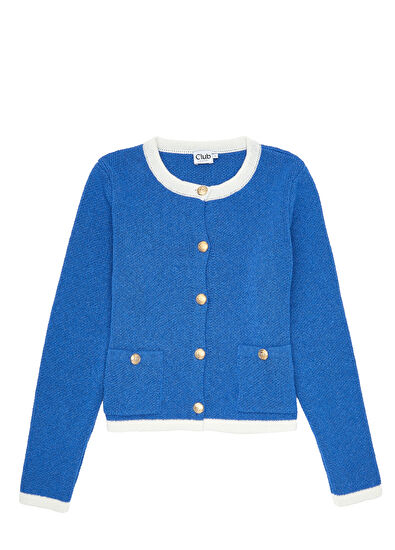 Beymen Club Mavi Şeritli Triko Ceket - 7