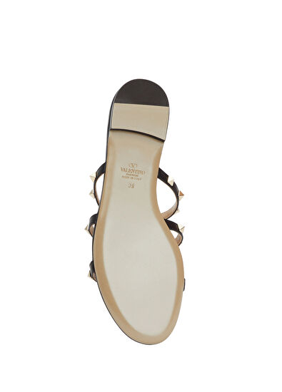 Rockstud Siyah Troklu Kadın Deri Terlik - Görsel 6