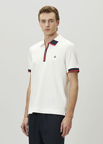 Beymen Club Beyaz Comfort Fit Polo Pike T-shirt - 4