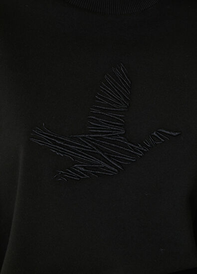 Beymen Club Siyah Karalama Kuş Nakışlı Sweatshirt - 5