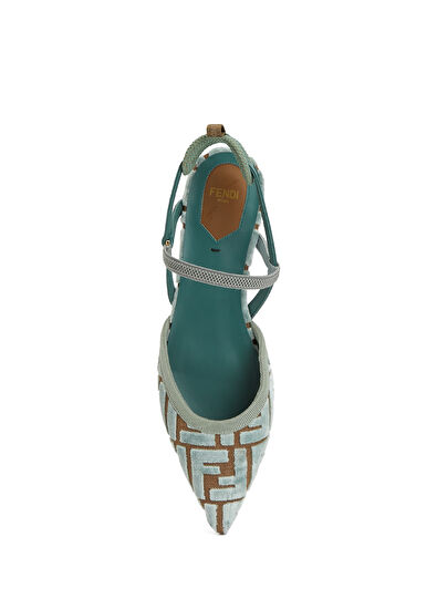 Fendi Mavi Logo Desenli Babet - 4