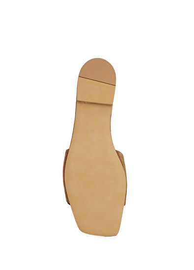 Beymen Club Tan Floral Women's Leather Mules - 5