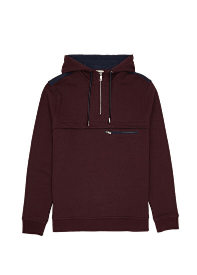Beymen Club Burgundy Hooded Sweatshirt - 7