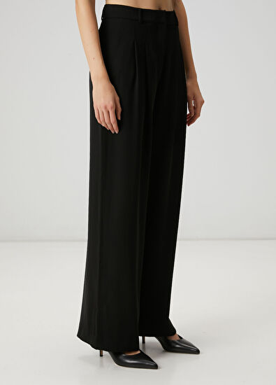 Beymen Club Black Double Pleated Palazzo Trousers - 5