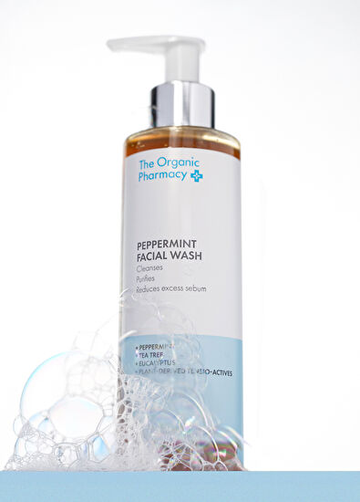 The Organic Pharmacy Peppermint Facial Wash Mint Purifying Face Wash for Acne-Prone Skin 150ml - 4