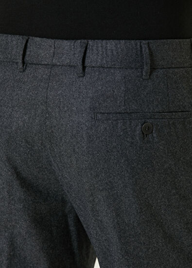 Rota Gri Yün Pantolon - 5