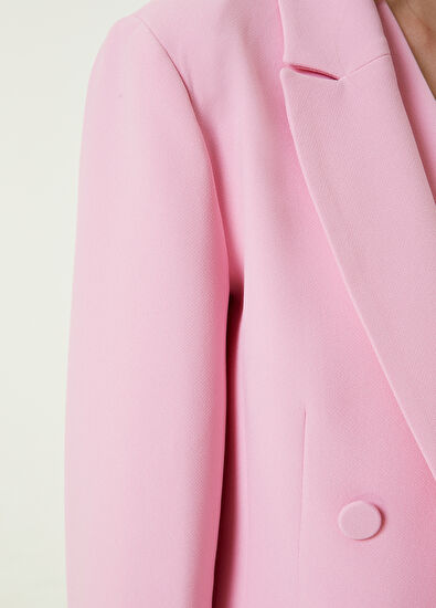 Beymen Club Pembe Kırlangıç Yaka Kruvaze Blazer - 5