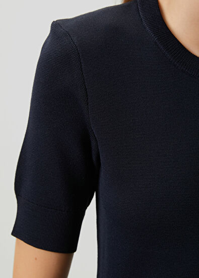 Beymen Club Navy Blue Piqué Textured Sweater - 7